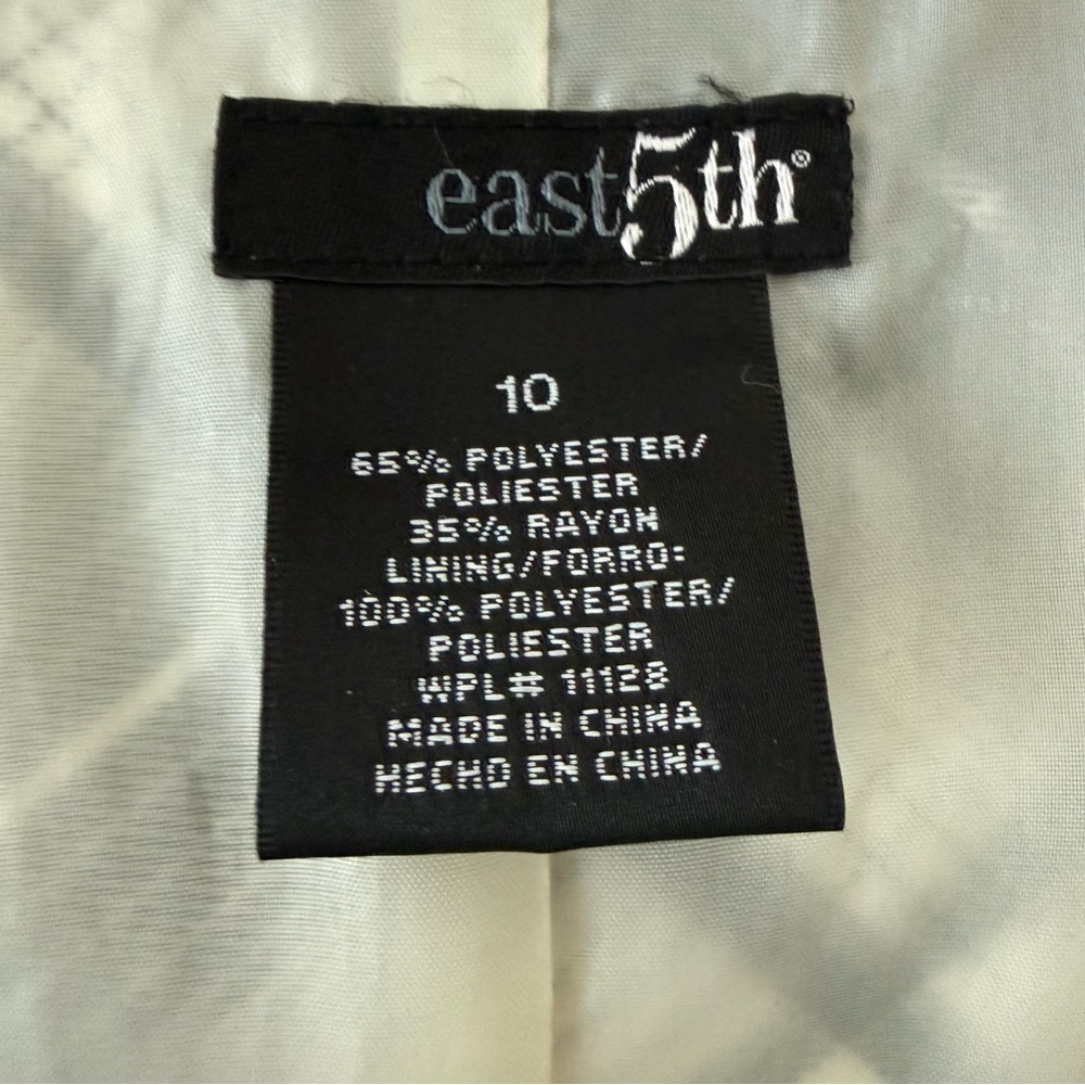 East 5th Plaid Bias Cut Lined Midi Skirt Black/White- Women’s Size 10 - Picture 6 of 11